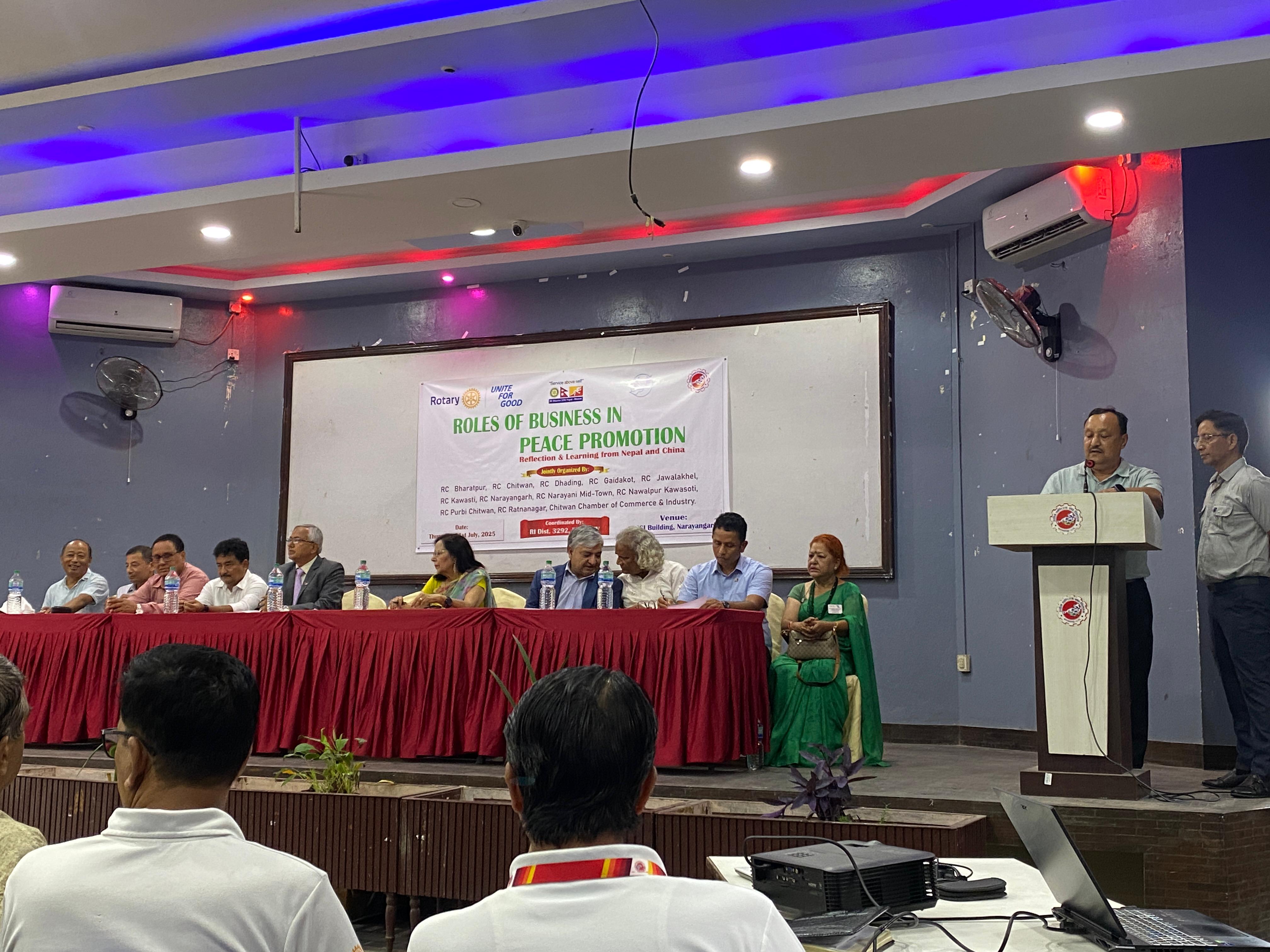 शान्ति प्रवद्र्धनमा व्यवसायको भूमिका नेपाल र चिनको अनुभव र सिकाई विषयक अन्तरक्रिया कार्यक्रम सम्पन्न